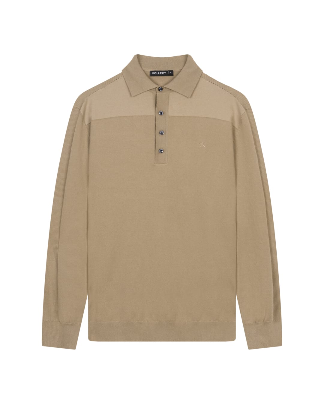 Luxe heren polo trui van katoen met meegebreide lycra en moderne structuur van KOLLEKT