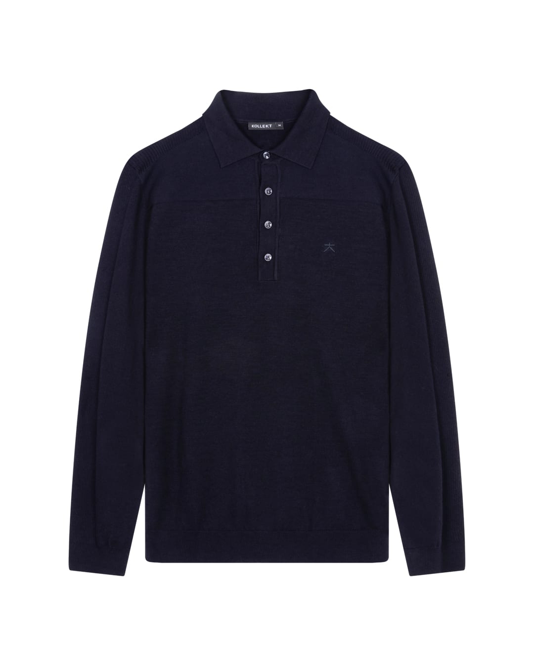 Luxe heren polo trui van katoen met meegebreide lycra en moderne structuur van KOLLEKT