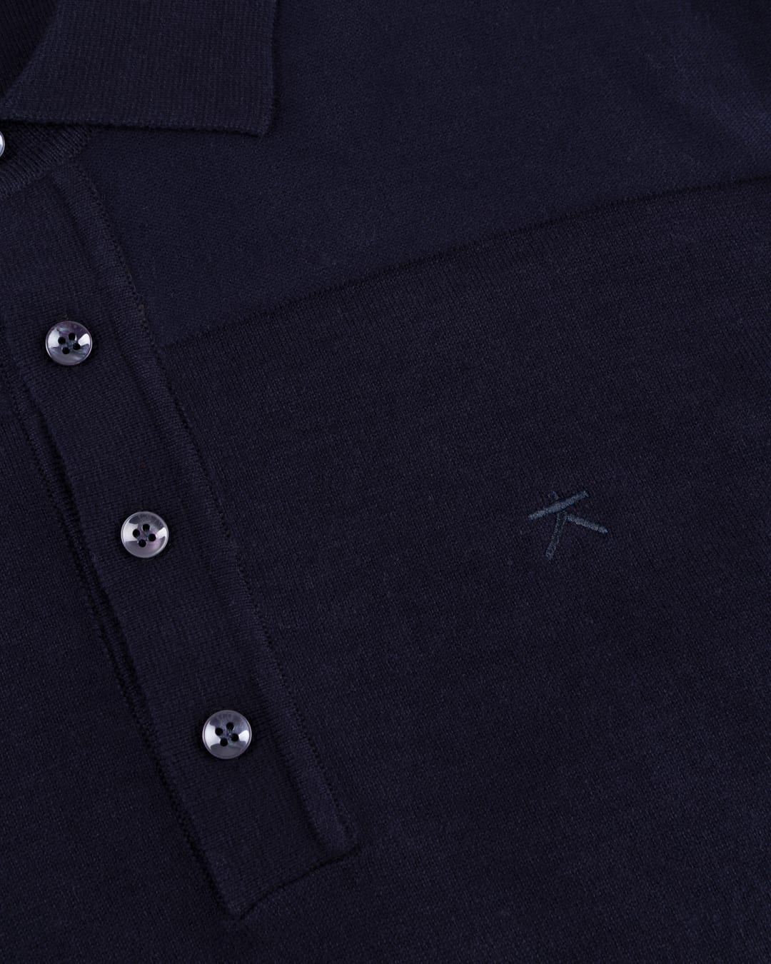 Luxe heren polo trui van katoen met meegebreide lycra en moderne structuur van KOLLEKT