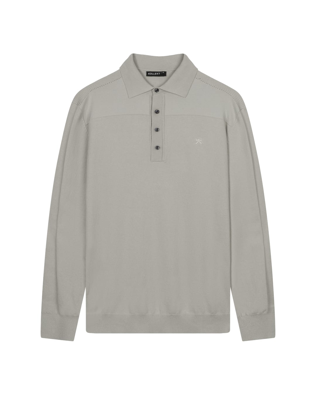 Luxe heren polo trui van katoen met meegebreide lycra en moderne structuur van KOLLEKT