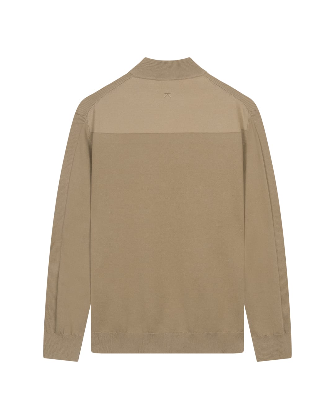 Luxe heren half zip trui van katoen met meegebreide lycra en moderne structuur van KOLLEKT