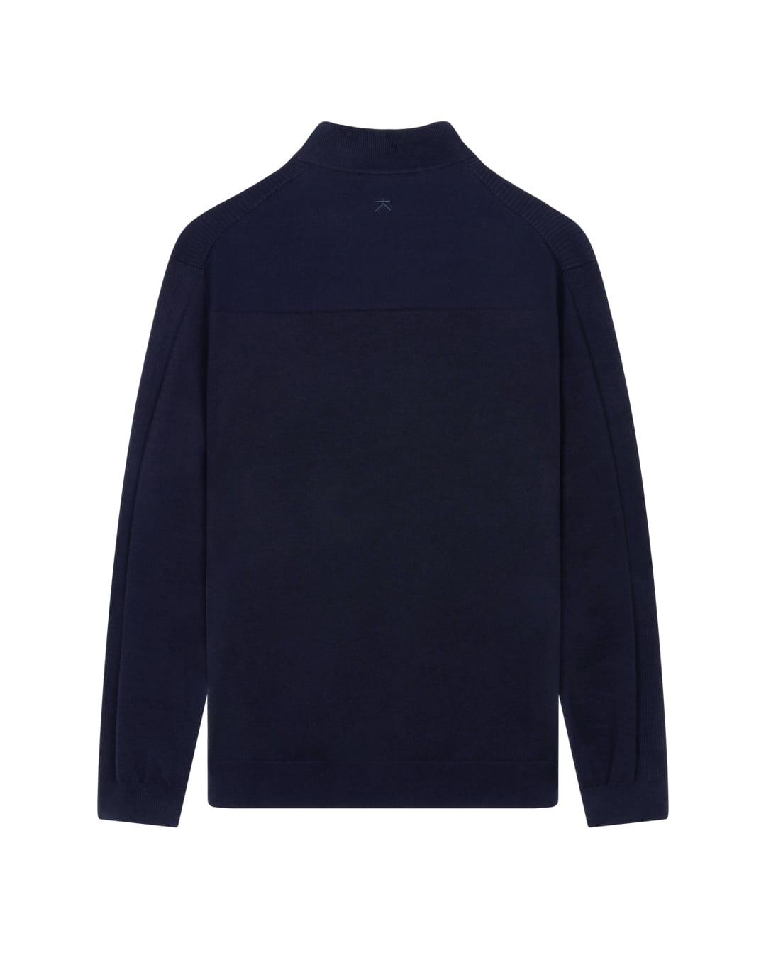 Luxe heren half zip trui van katoen met meegebreide lycra en moderne structuur van KOLLEKT