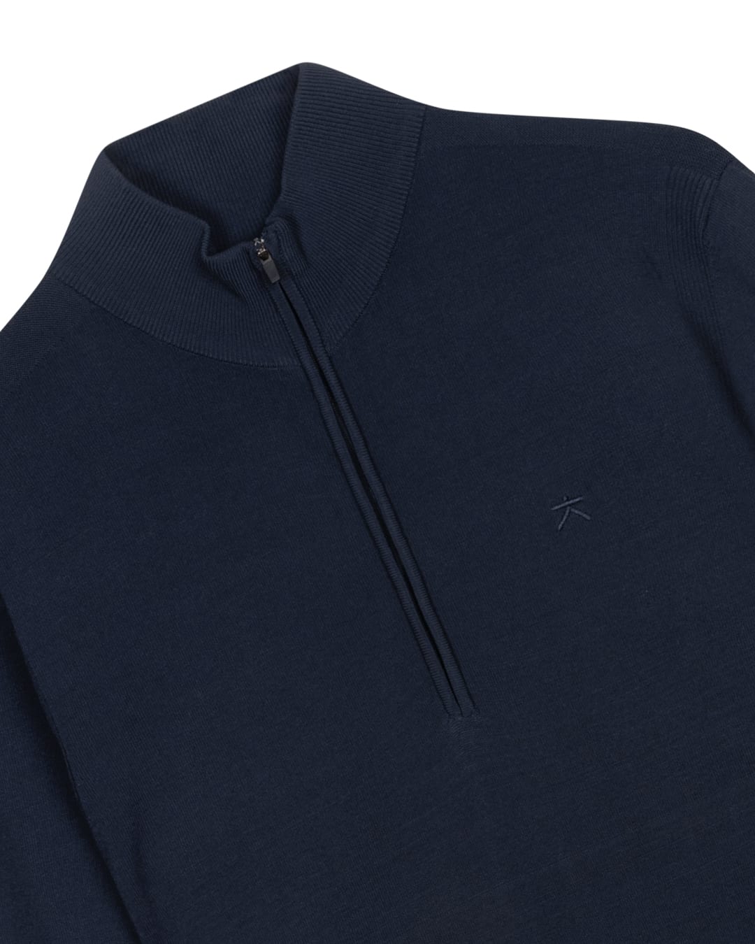 KOLLEKT Moderne Luxe DryTech™ Half Zip Trui voor heren met 3D knit details en cleane uitstraling