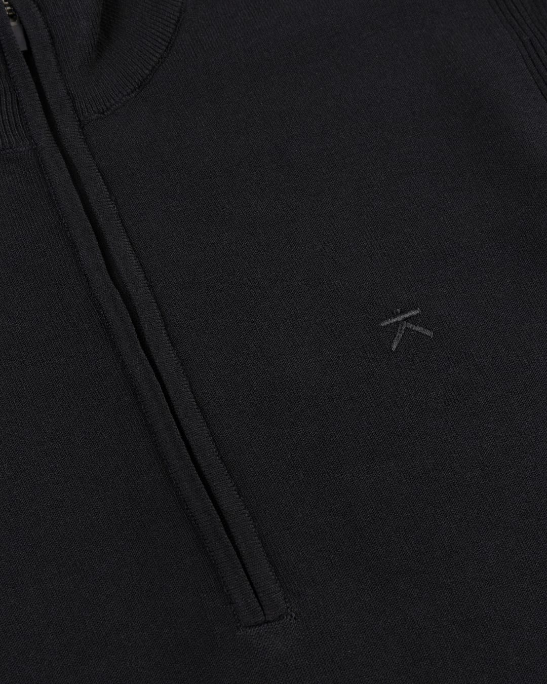 KOLLEKT Moderne Luxe DryTech™ Half Zip Trui voor heren met 3D knit details en cleane uitstraling