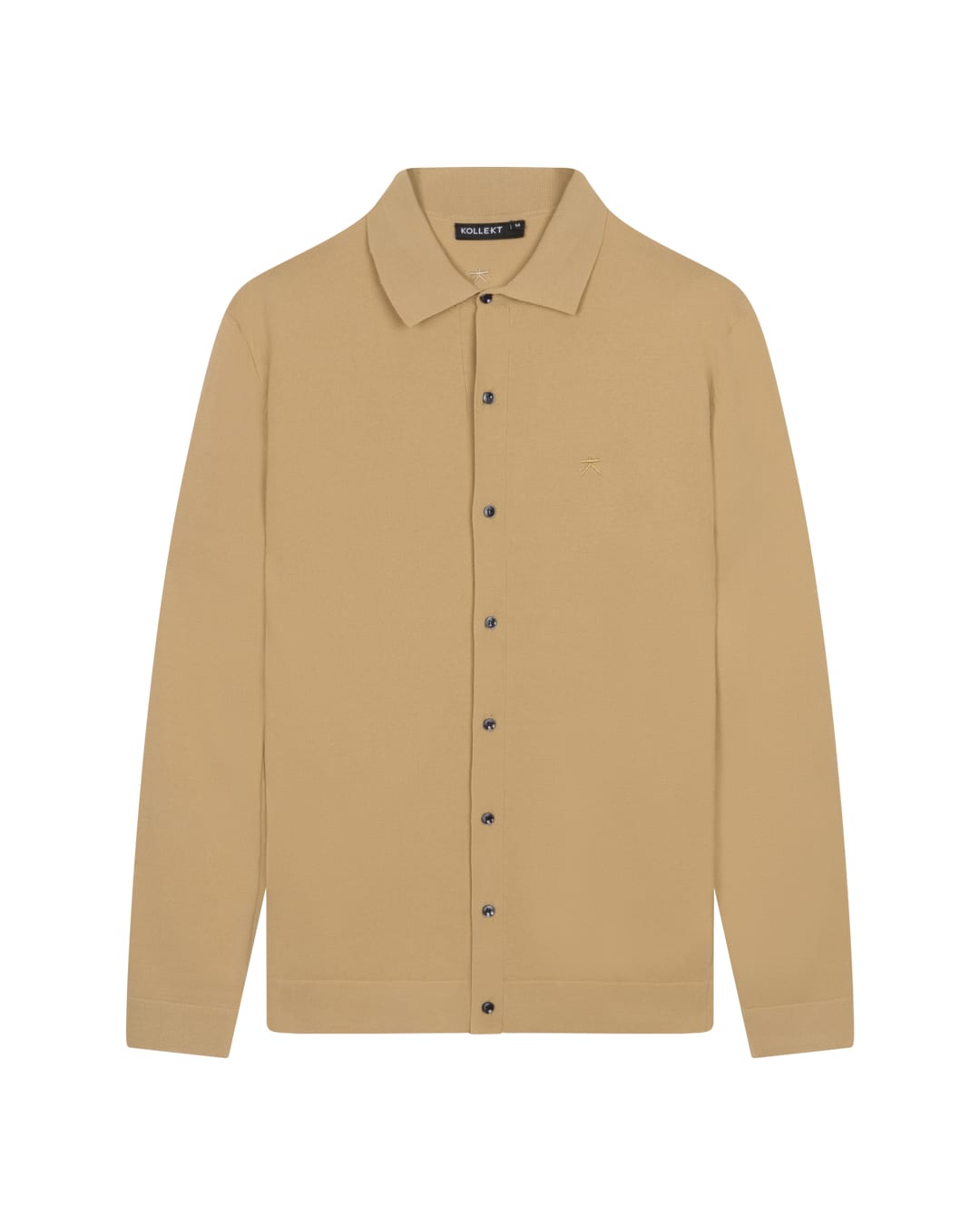 KOLLEKT DryTech™ Knit Overshirt voor heren met doorknoopsluiting en shirt uitstraling