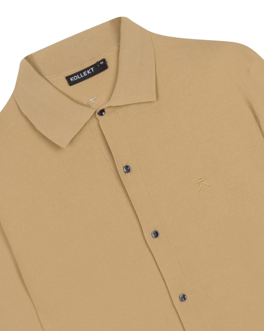 KOLLEKT DryTech™ Knit Overshirt voor heren met doorknoopsluiting en shirt uitstraling