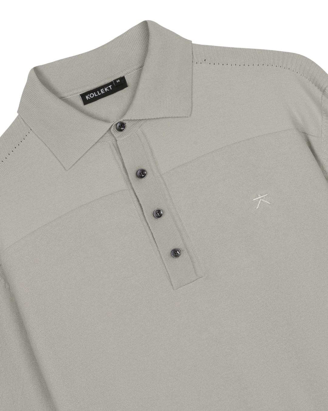 Luxe heren polo trui van katoen met meegebreide lycra en moderne structuur van KOLLEKT