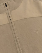 Luxe heren half zip trui van katoen met meegebreide lycra en moderne structuur van KOLLEKT