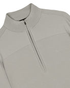 Luxe heren half zip trui van katoen met meegebreide lycra en moderne structuur van KOLLEKT