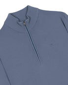 KOLLEKT Moderne Luxe DryTech™ Half Zip Trui voor heren met 3D knit details en cleane uitstraling