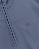 KOLLEKT Moderne Luxe DryTech™ Half Zip Trui voor heren met 3D knit details en cleane uitstraling