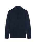 KOLLEKT Moderne Luxe DryTech™ Half Zip Trui voor heren met 3D knit details en cleane uitstraling