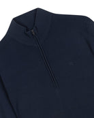 KOLLEKT Moderne Luxe DryTech™ Half Zip Trui voor heren met 3D knit details en cleane uitstraling