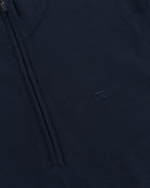 KOLLEKT Moderne Luxe DryTech™ Half Zip Trui voor heren met 3D knit details en cleane uitstraling