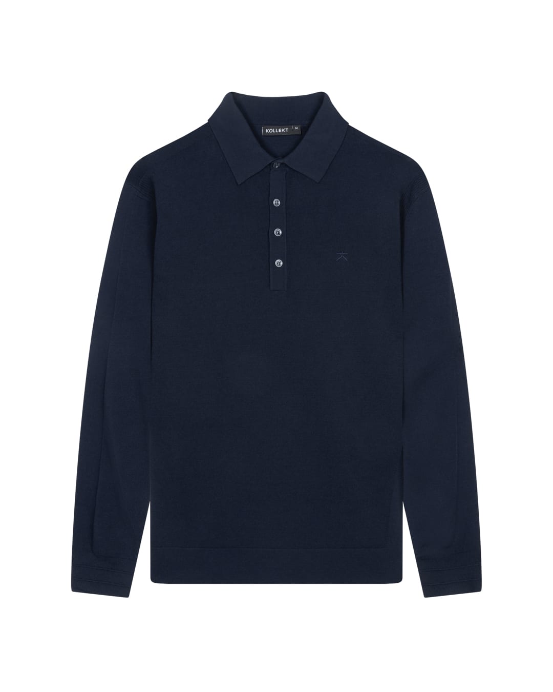 KOLLEKT Luxe DryTech Polo Trui voor heren met 3D knit details en polokraag met knoopsluiting