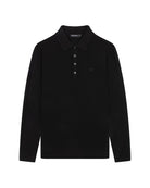 KOLLEKT Luxe DryTech Polo Trui voor heren met 3D knit details en polokraag met knoopsluiting