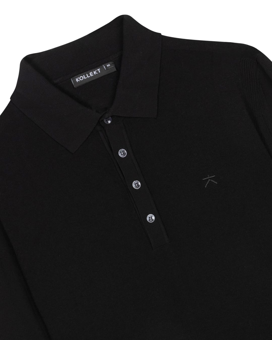 KOLLEKT Luxe DryTech Polo Trui voor heren met 3D knit details en polokraag met knoopsluiting