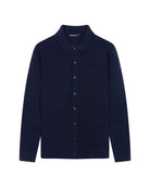 KOLLEKT DryTech™ Knit Overshirt voor heren met doorknoopsluiting en shirt uitstraling