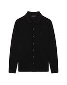 KOLLEKT DryTech™ Knit Overshirt voor heren met doorknoopsluiting en shirt uitstraling